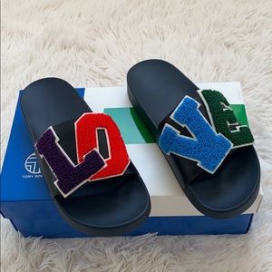 Tory Burch | Shoes | New Tory Burch North Nappa Love Slide Sandals |  Poshmark